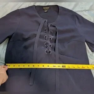 Club Monaco Dresses Club Monaco Navy Blue Laceup Tshirt Dress